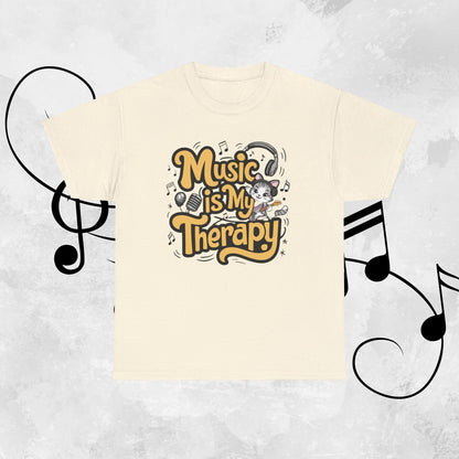 Music Is My Therapy Unisex Cotton Tshirt