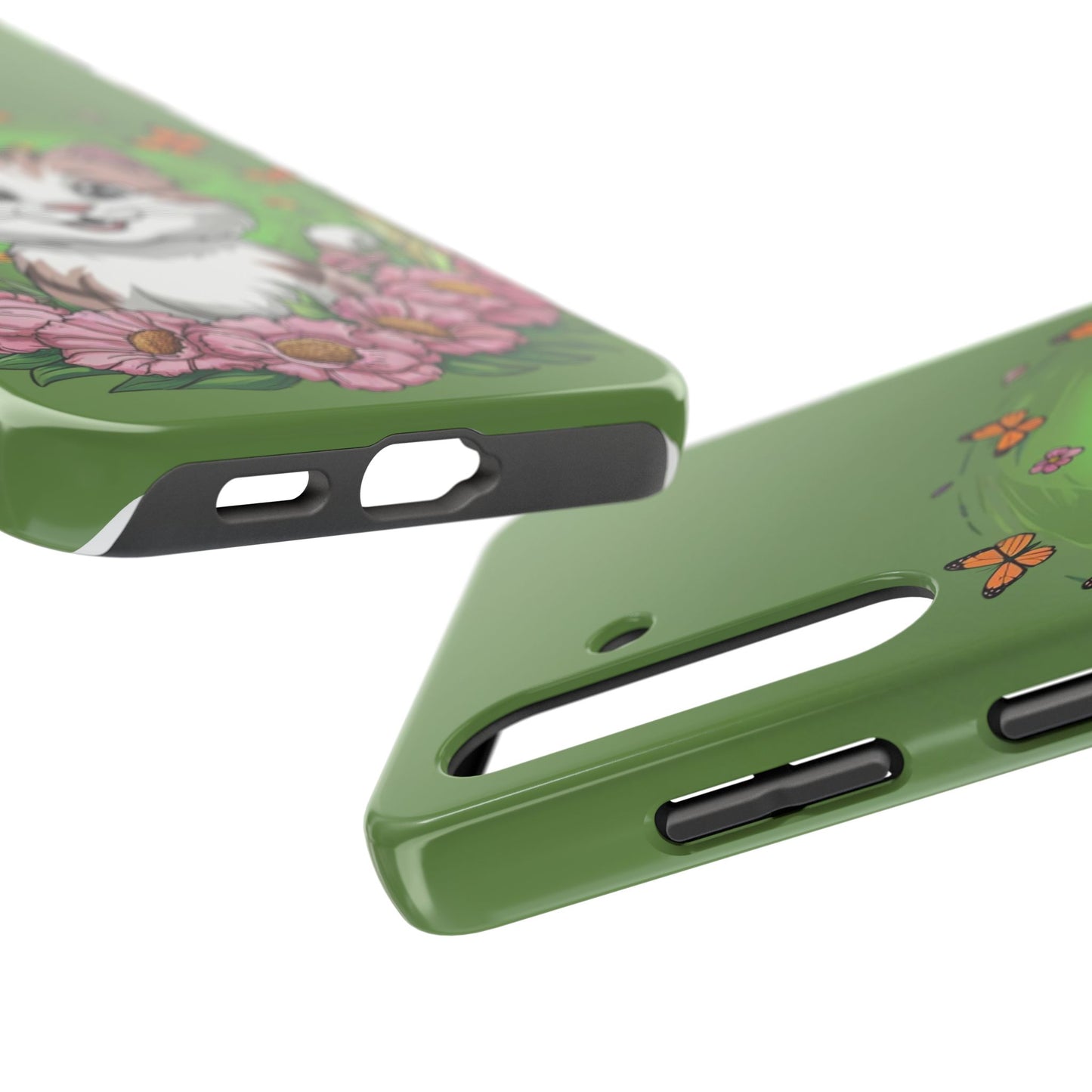 Green Mewsic Wireless Charging Support Tough Case