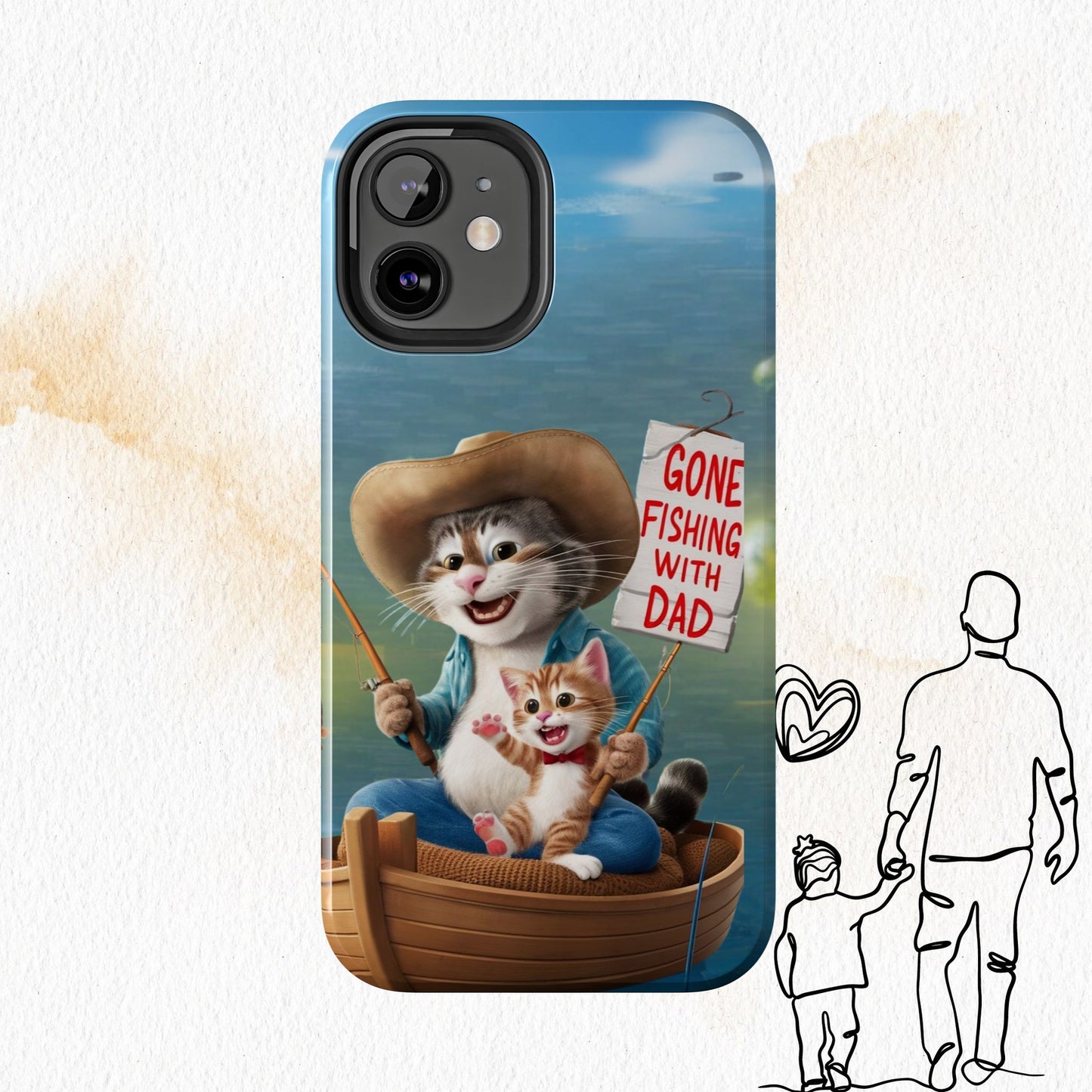 Dadcat Defender Wireless Charging Support Tough Case