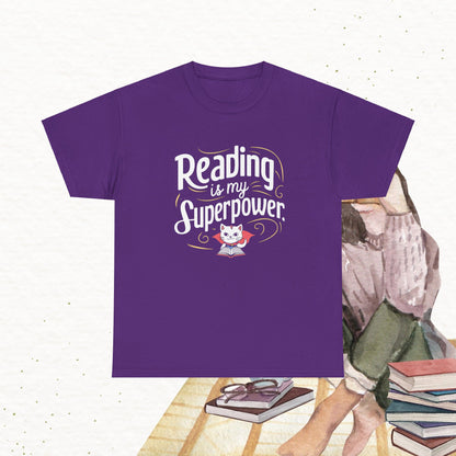 Books Lovers T-Shirt Reading Is My Superpower Tees