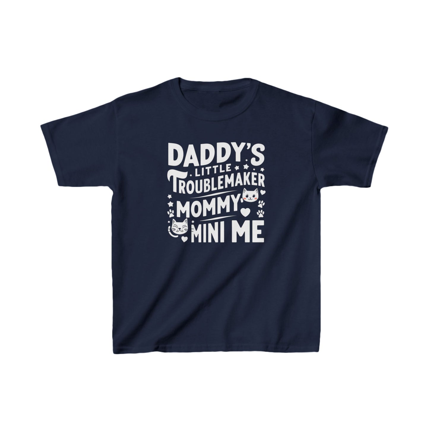 Daddy Little Troublemaker Kids  Cotton T-Shirt