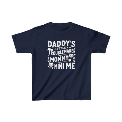 Daddy Little Troublemaker Kids  Cotton T-Shirt