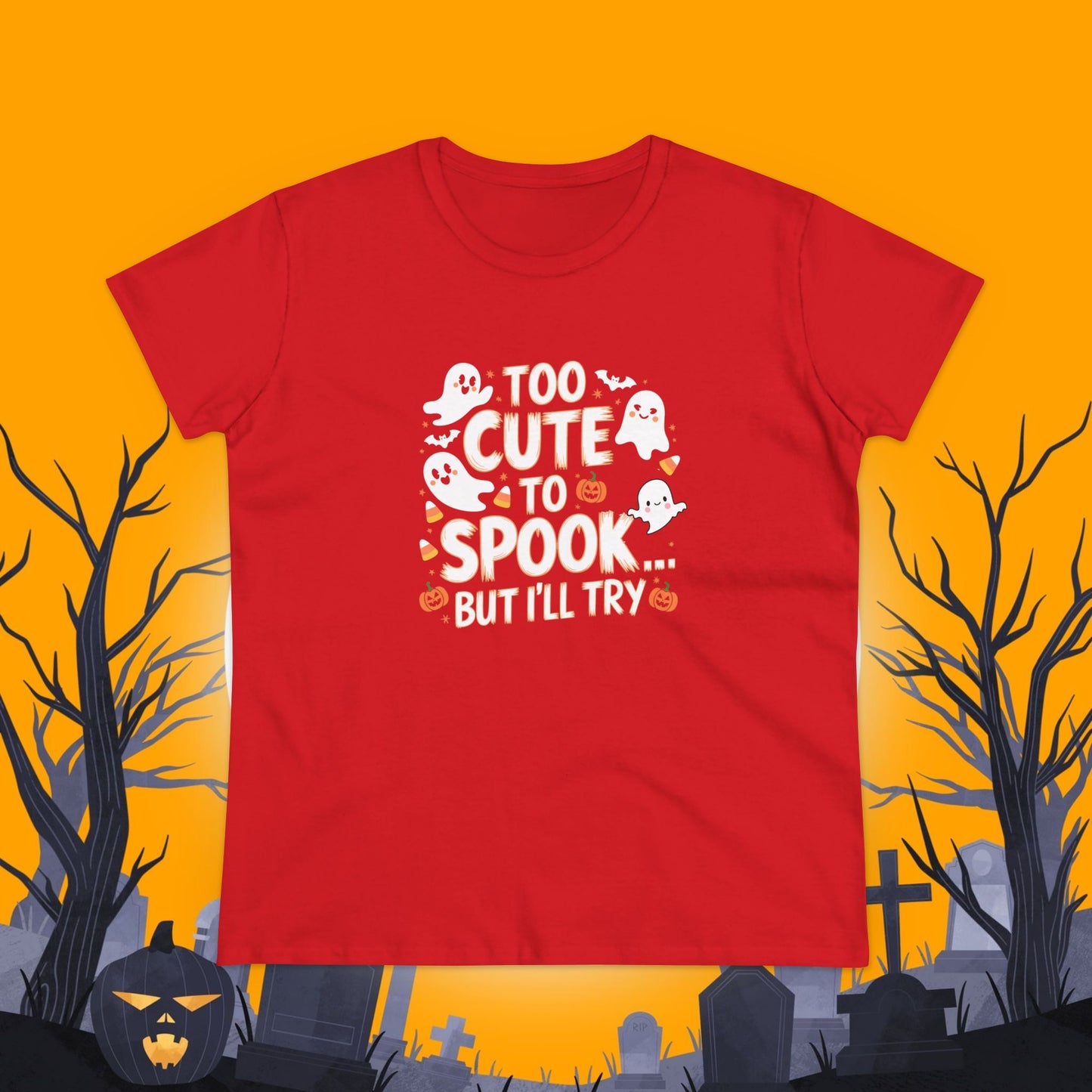 Creepy Cheers Women Cotton Tshirt