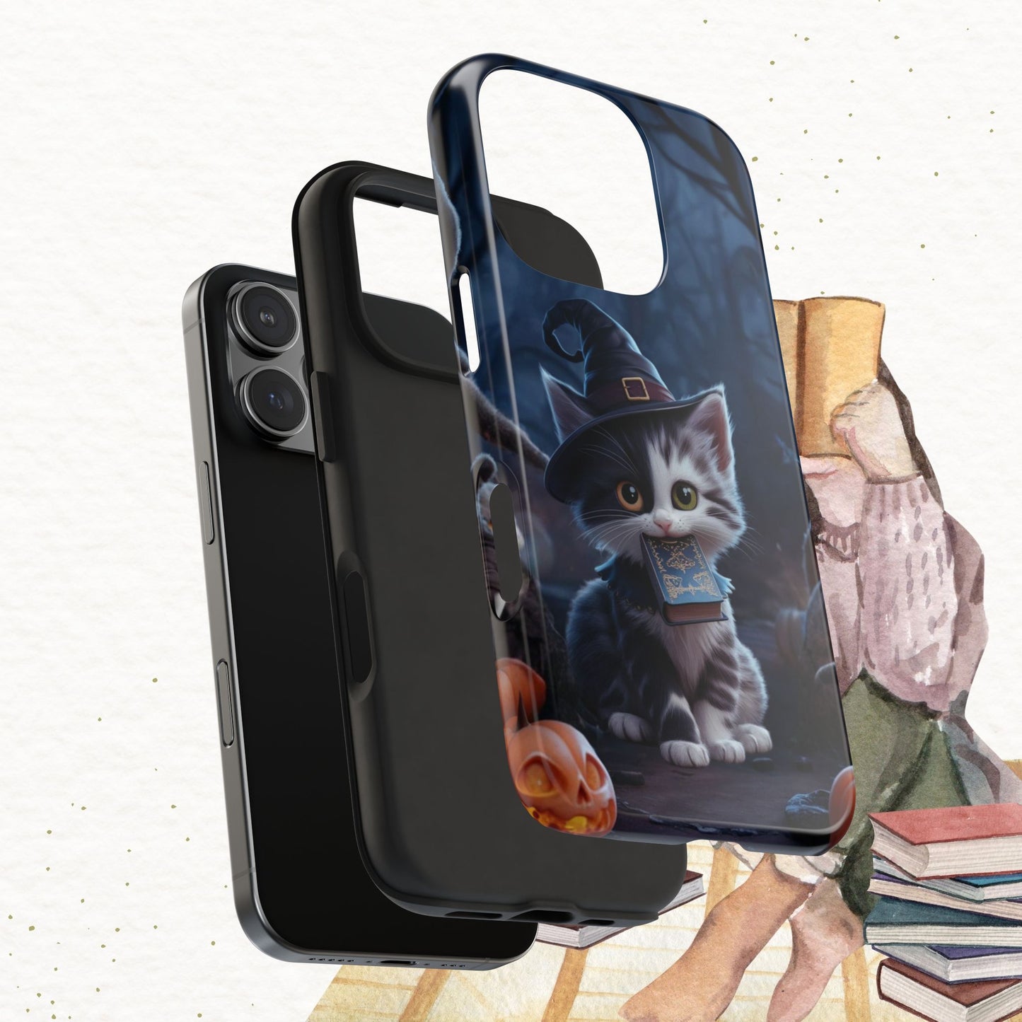 Chrono Catnap Wireless Charging Support Tough Case