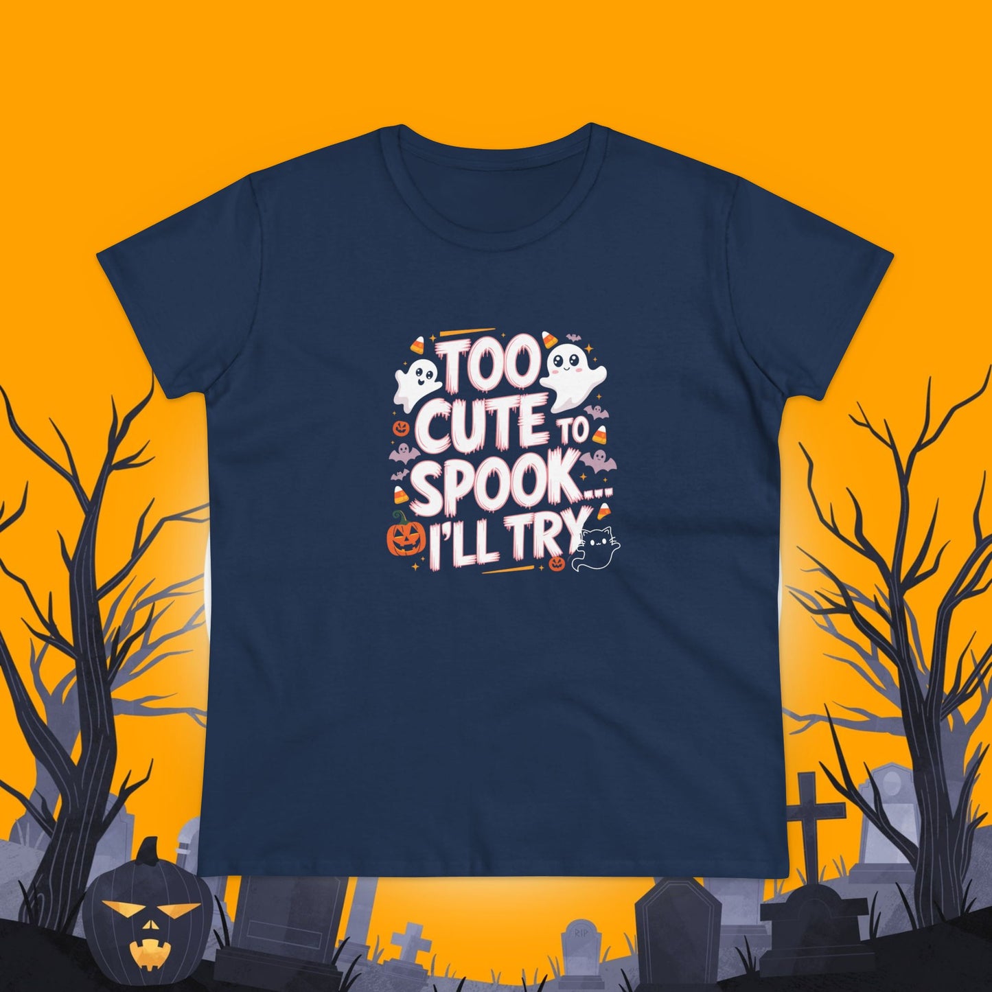Spooky Delights Women Cotton Tshirt
