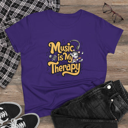 Music Is My Therapy Women Tshirts