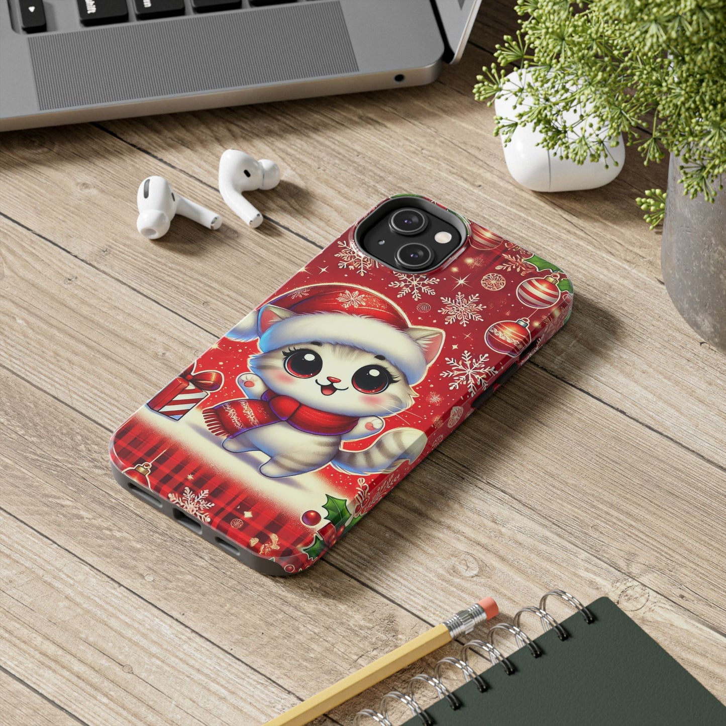 Merry Meows Wireless Charging Support Tough Case