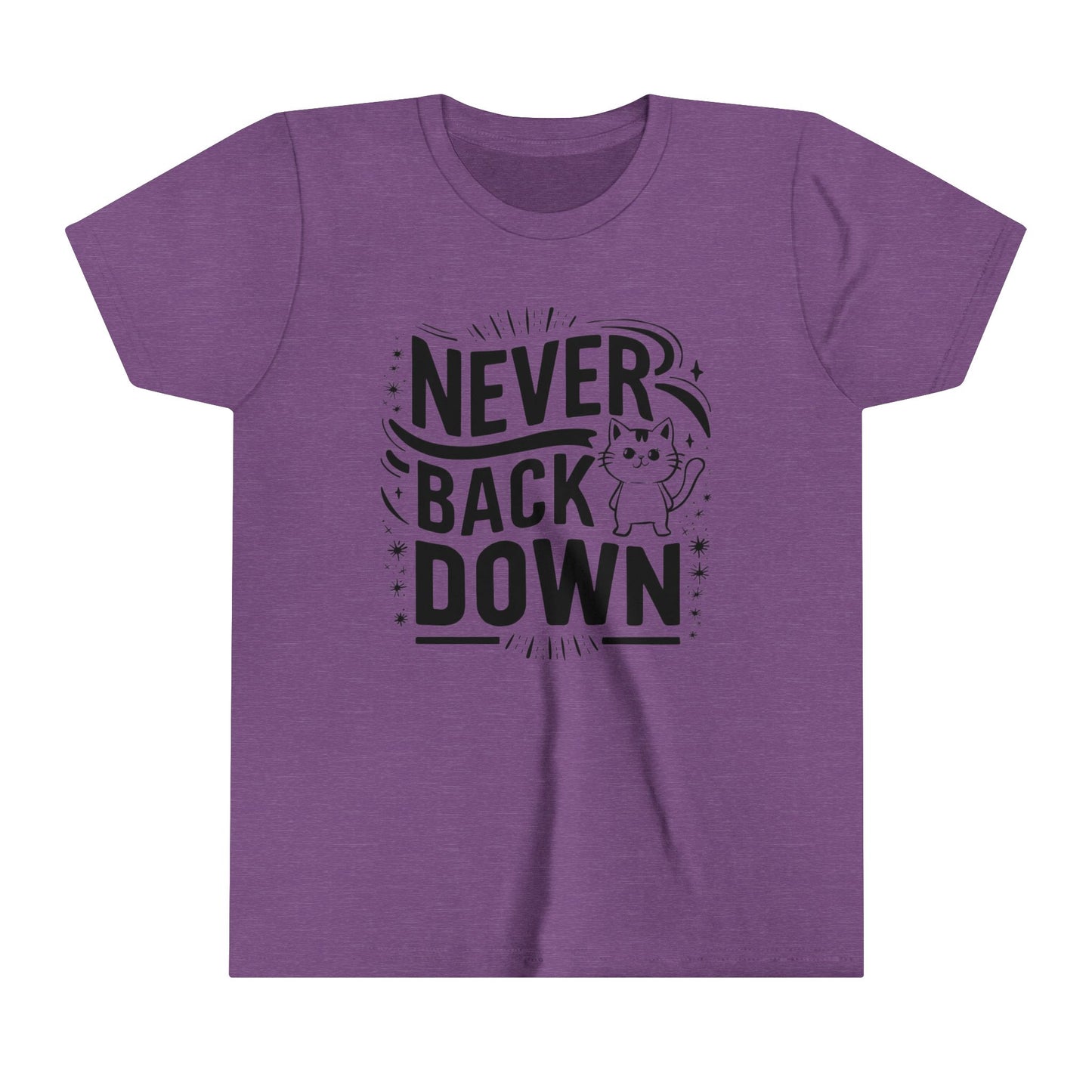 Never Back Down Youth Heavy Cotton T-Shirt