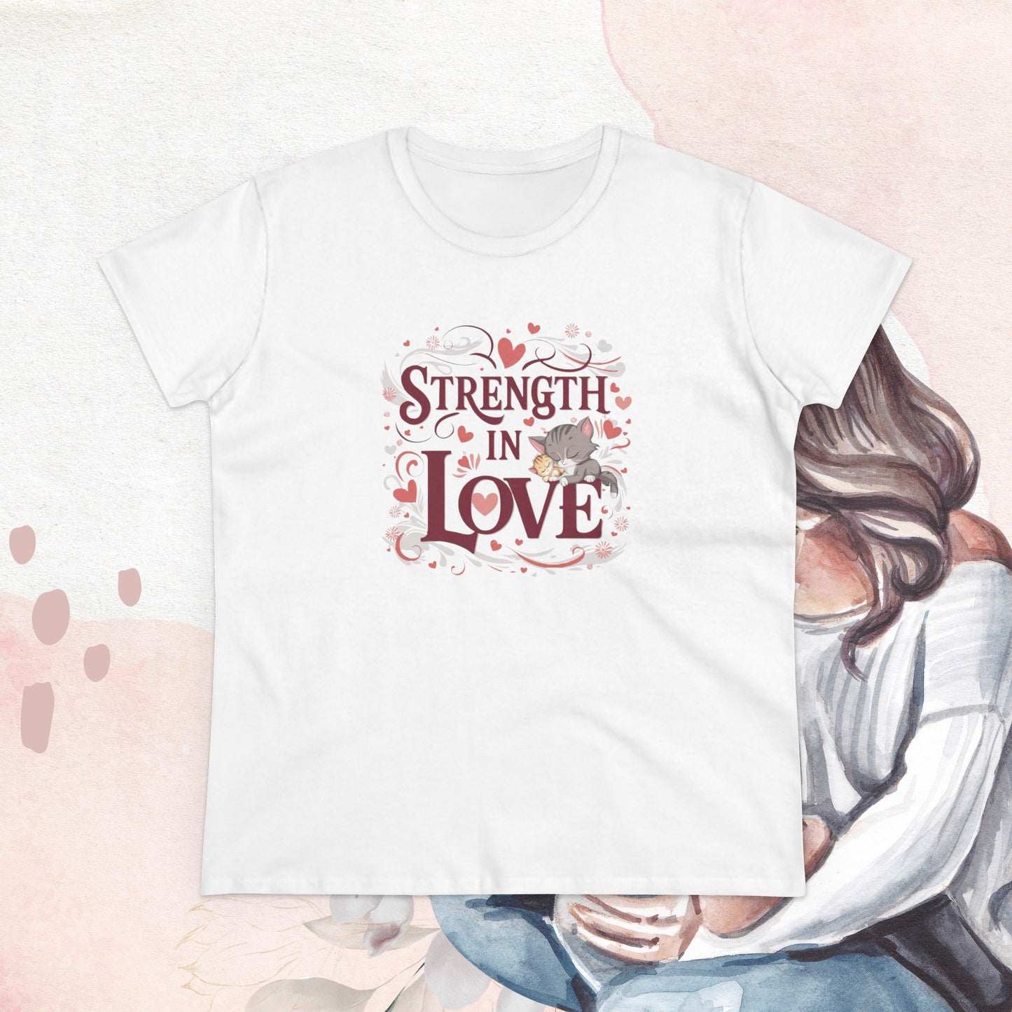Strength In Love Women Cotton Tshirt