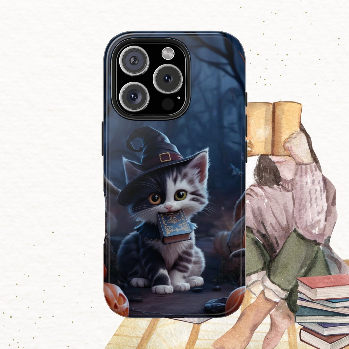 Chrono Catnap Wireless Charging Support Tough Case