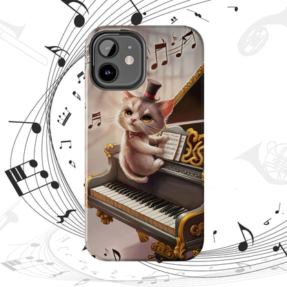 Meowsic Shield Wireless Charging Support Tough Case