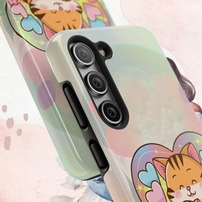 Kitten Cuddle Wireless Charging Support Tough Case