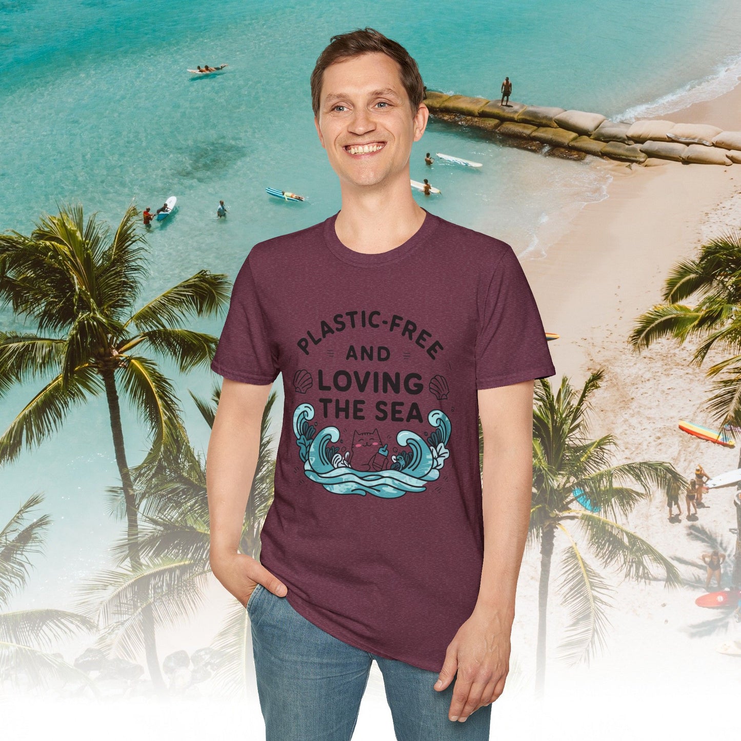 Plastic Free Ocean Cotton T-Shirt