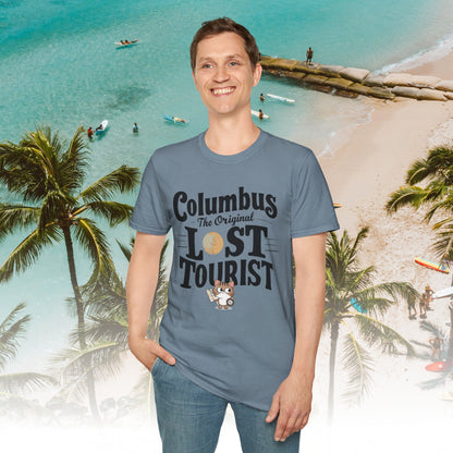 Columbus The Original Lost Tourist Cotton Men Tshirt