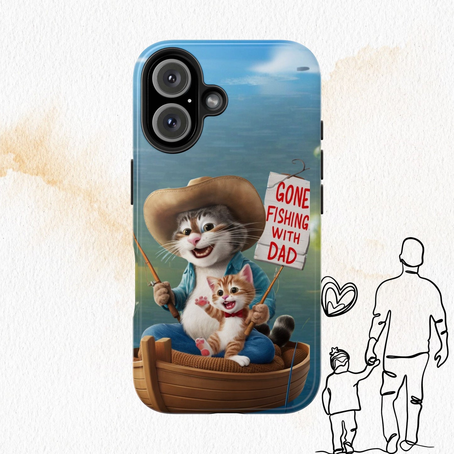 Dadcat Defender Wireless Charging Support Tough Case