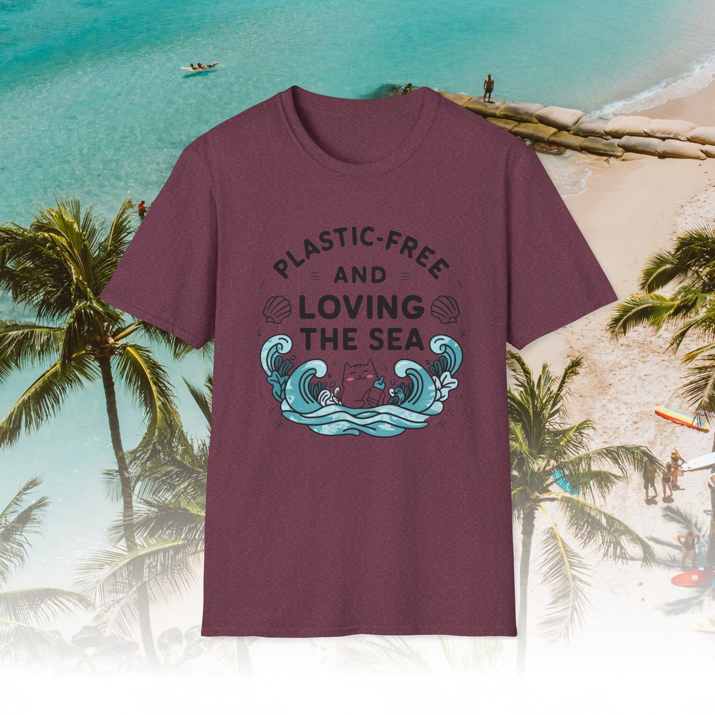 Plastic Free Ocean Cotton T-Shirt
