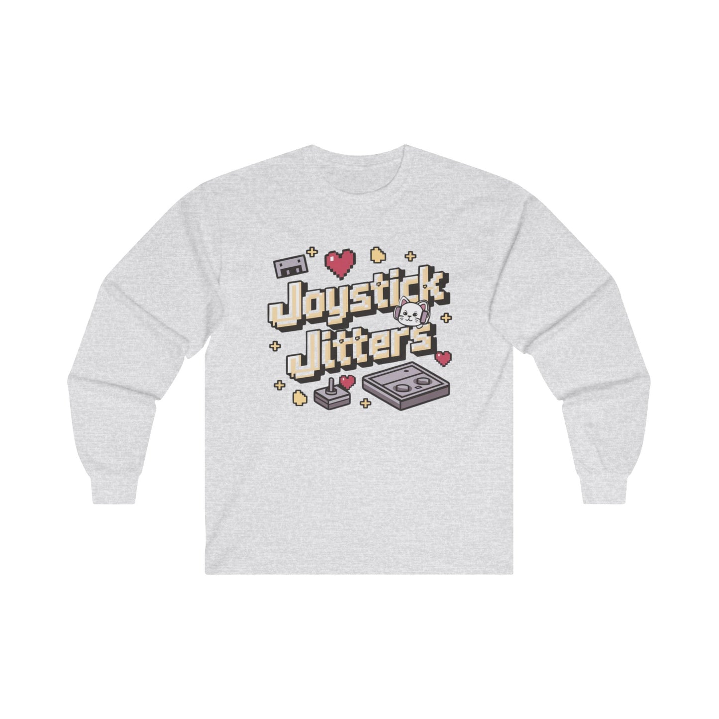 Joystick Jitters Vintage Retro Video Games Cotton Long Sleeve Tshirt