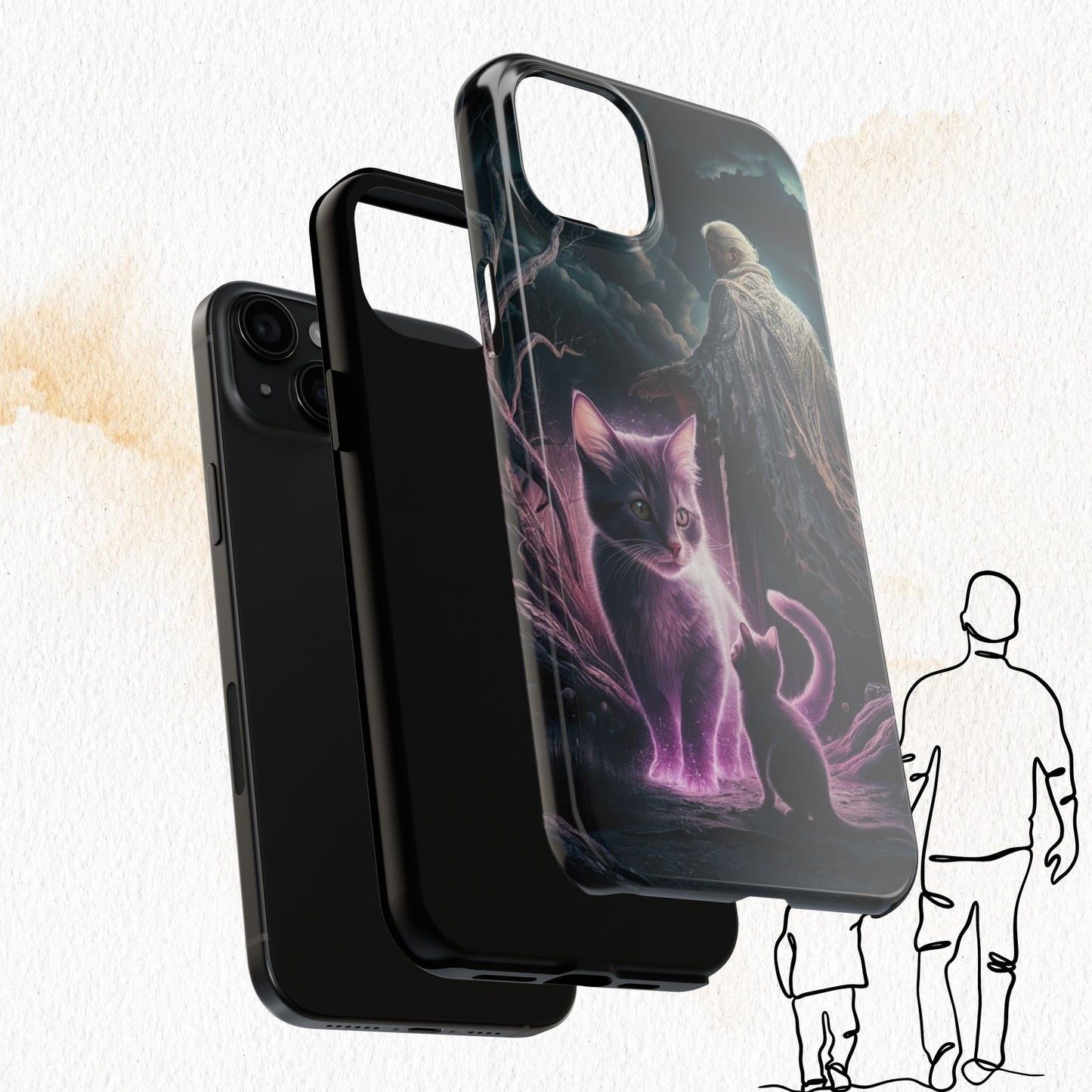 Meowmoirs Wireless Charging Support Tough Case