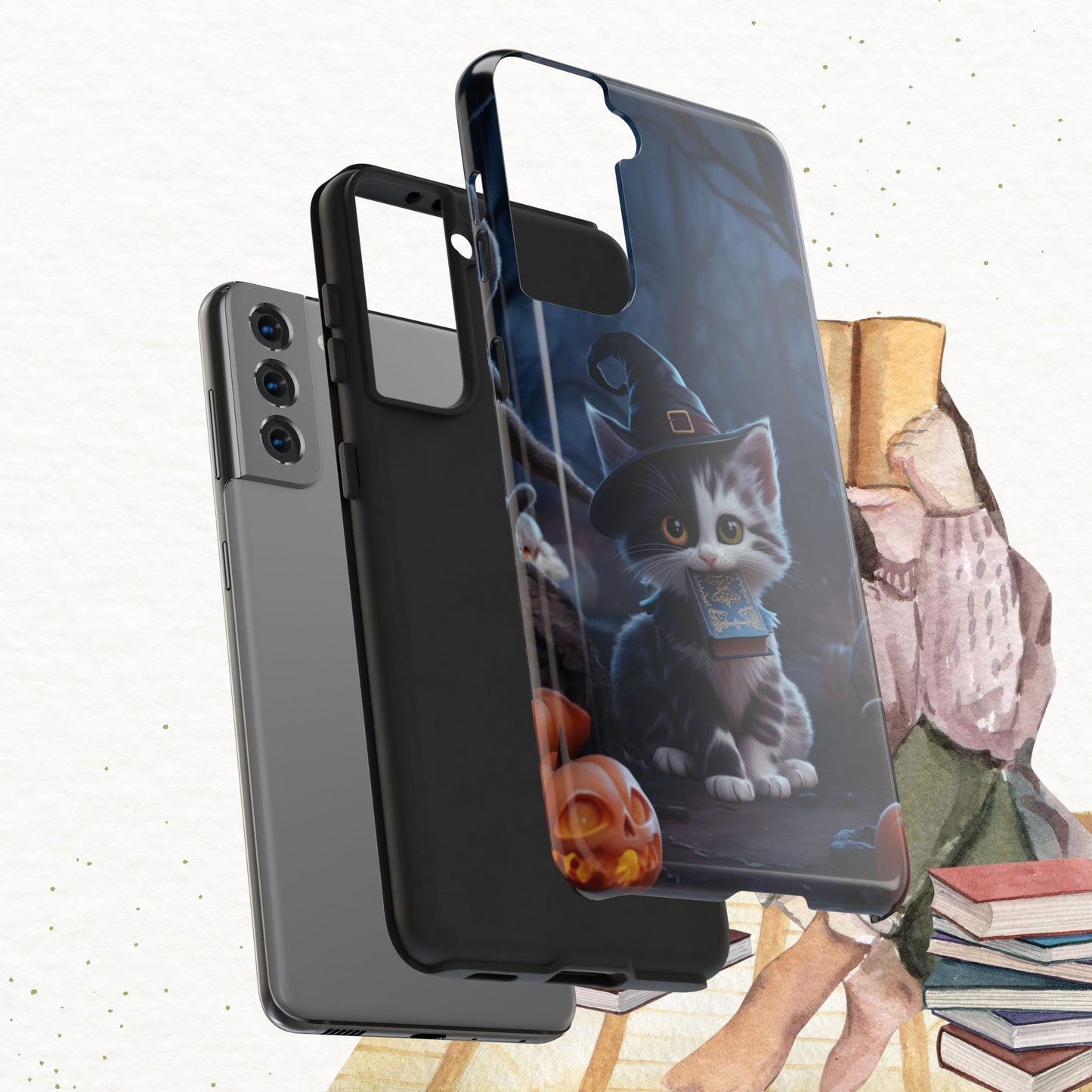 Chrono Catnap Wireless Charging Support Tough Case