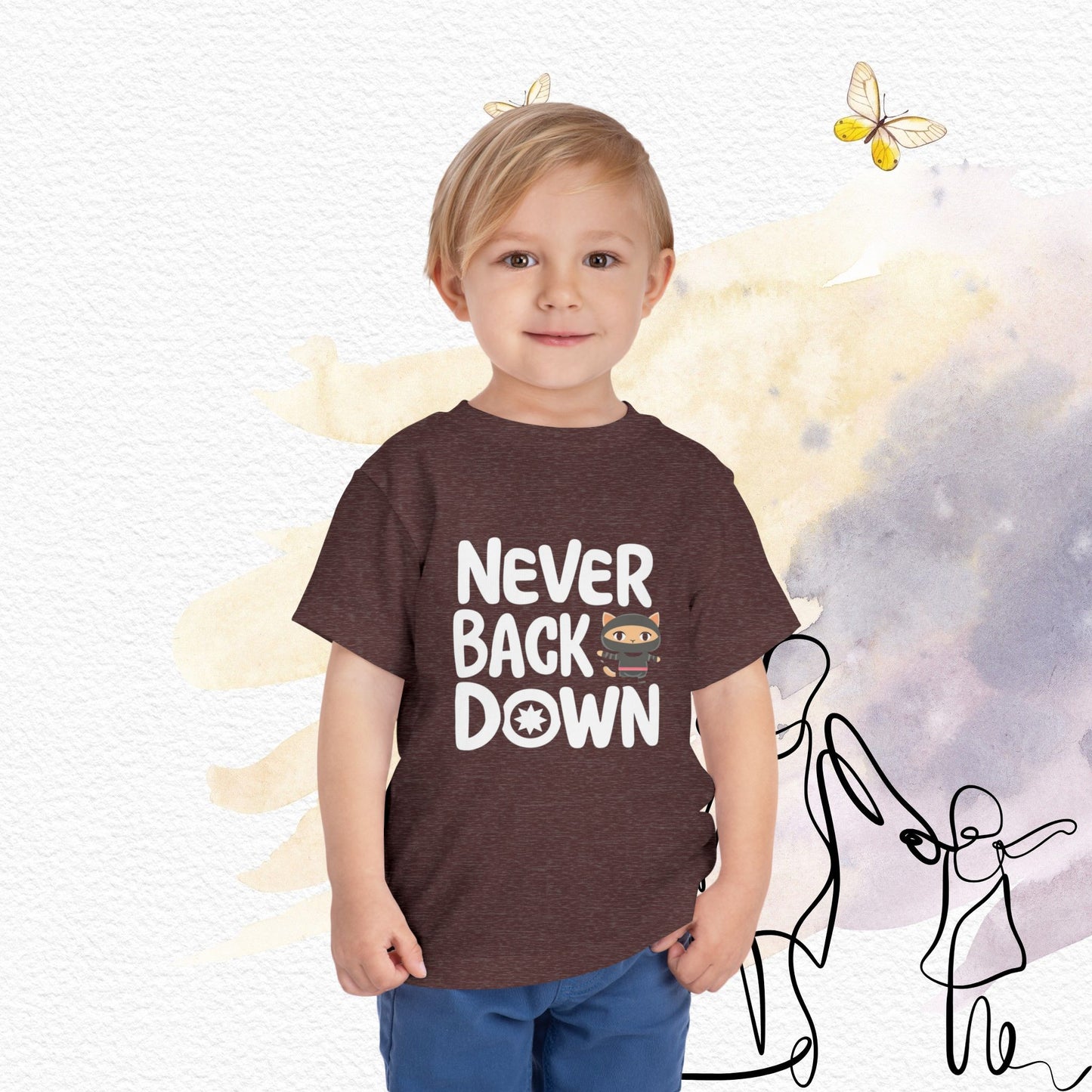 Never Back Down Toddler Cotton T-Shirts