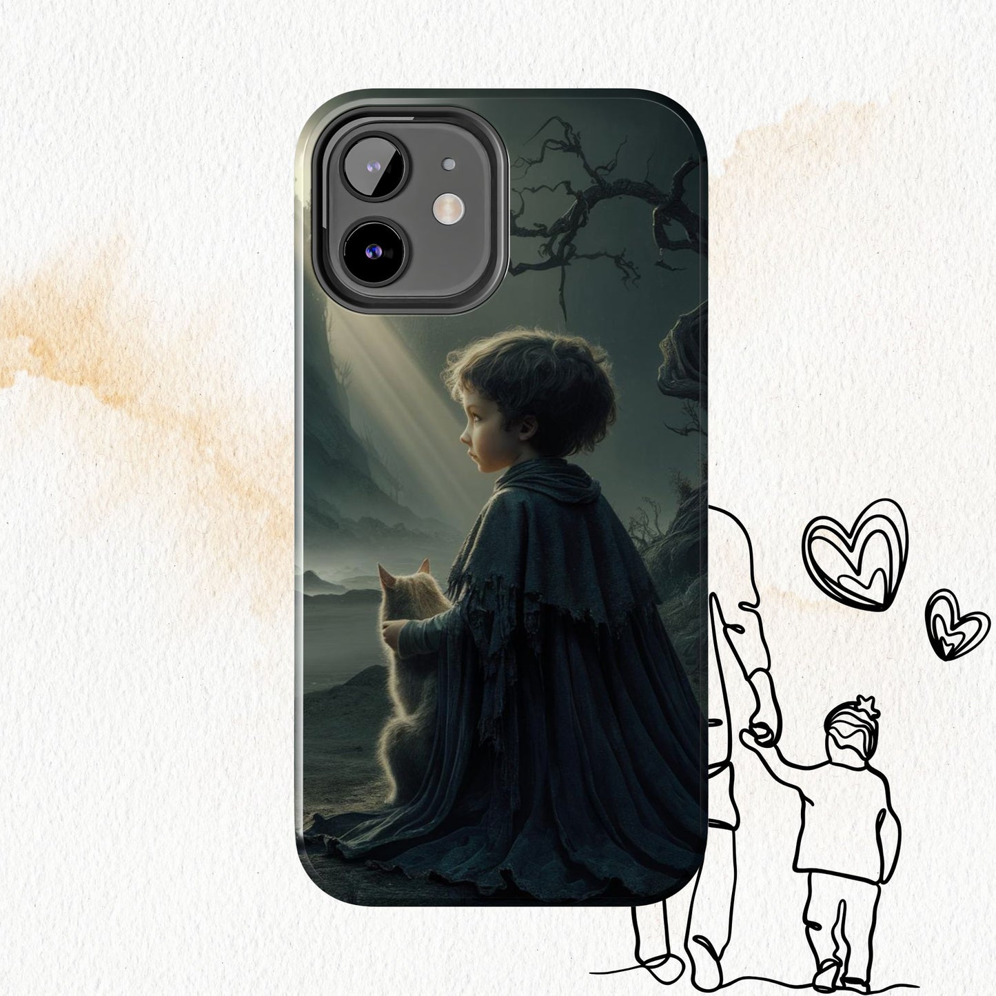 Meowtime Mate Wireless Charging Support Tough Case.