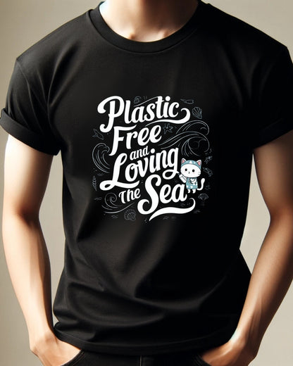 Plastic Free & Loving Sea Cotton T-Shirt