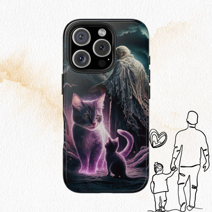 Meowmoirs Wireless Charging Support Tough Case