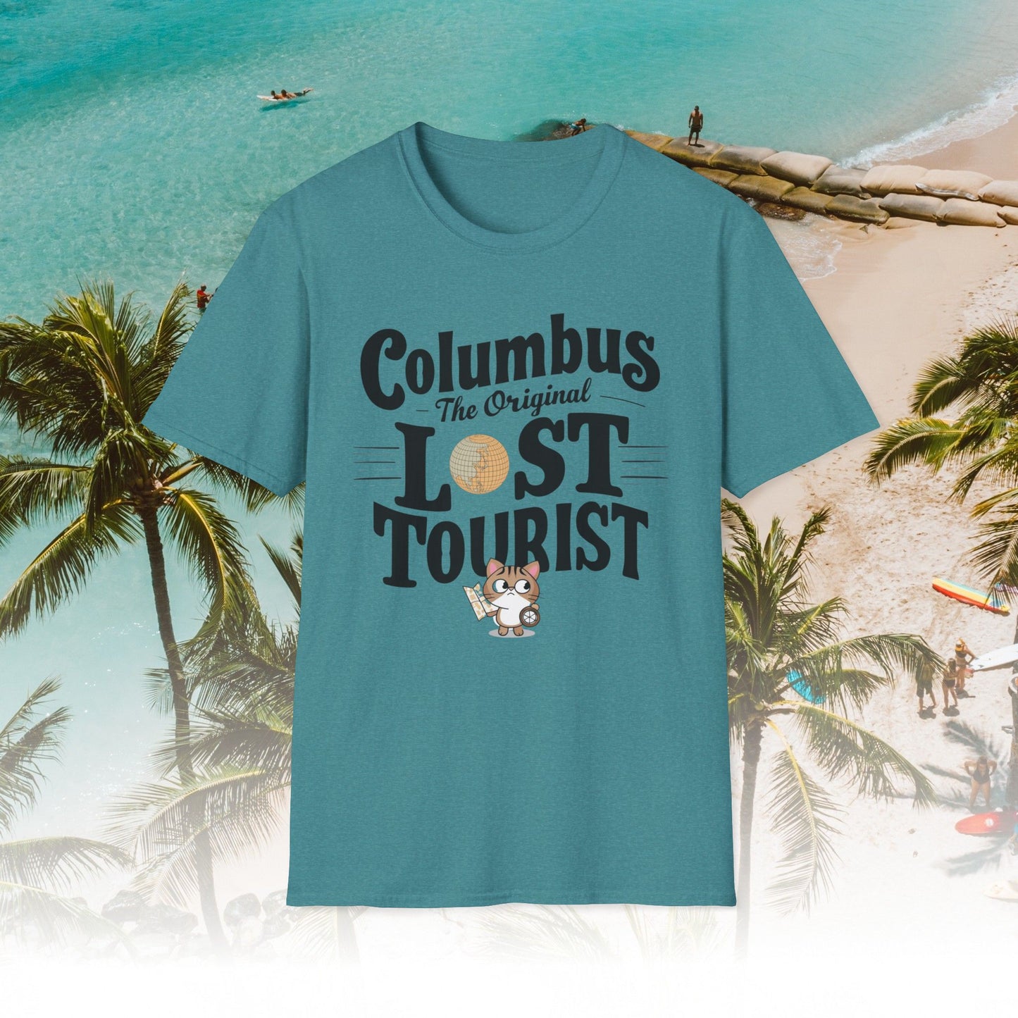 Columbus The Original Lost Tourist Cotton Men Tshirt