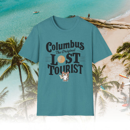 Columbus The Original Lost Tourist Cotton Men Tshirt