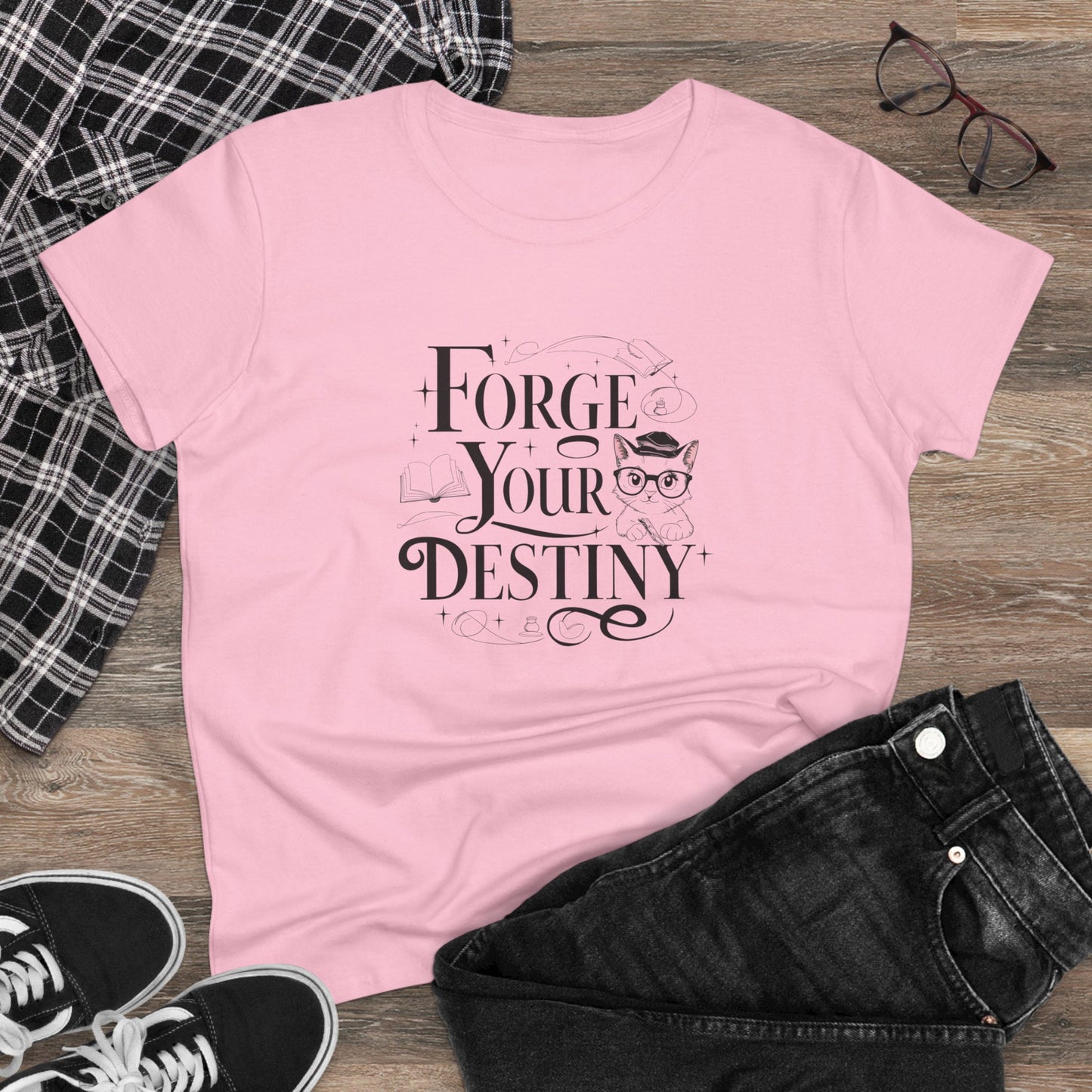 Forge Your Destiny Book Lovers  Cotton Women T-Shirt