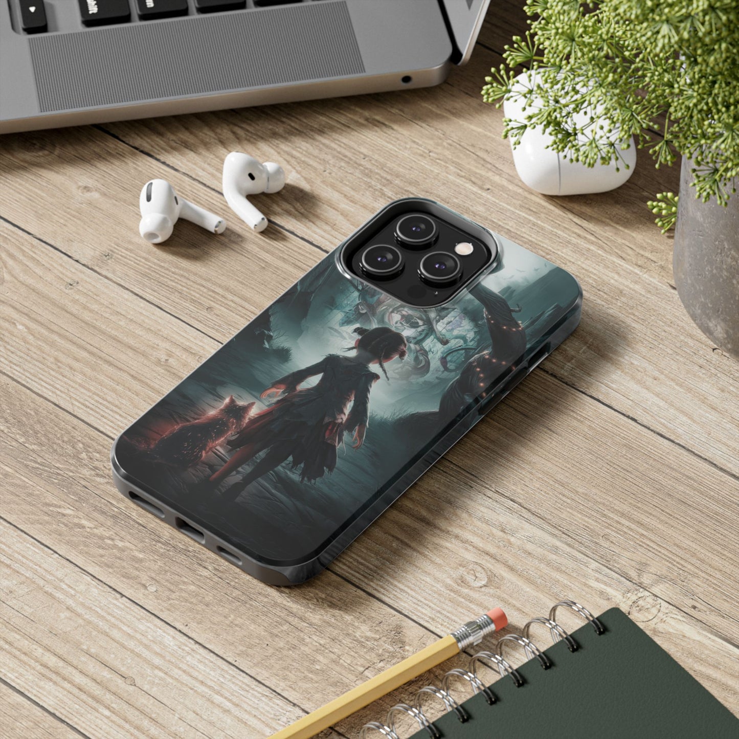 Feline Festivities Wireless Charging Support Tough Case.