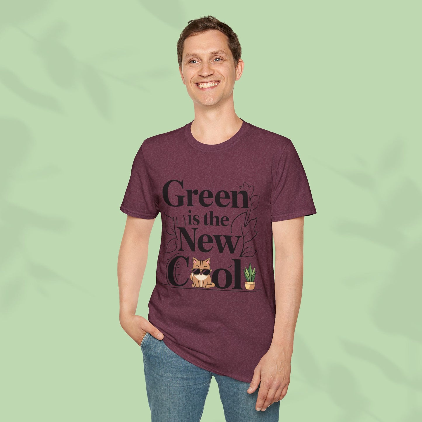 Green Is The New Cool Cotton T-Shirt