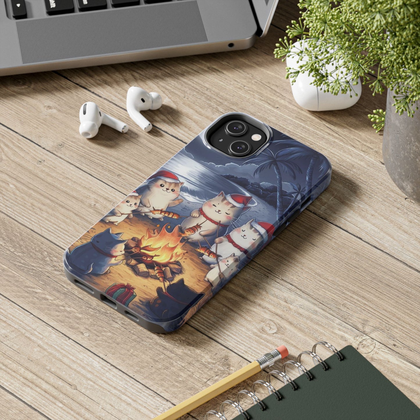 Meowmas Magic Wireless Charging Support Tough Case