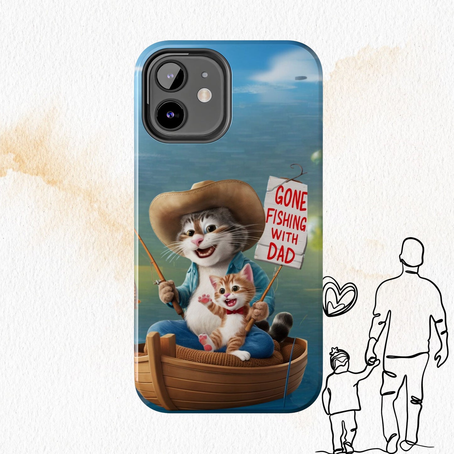 Dadcat Defender Wireless Charging Support Tough Case