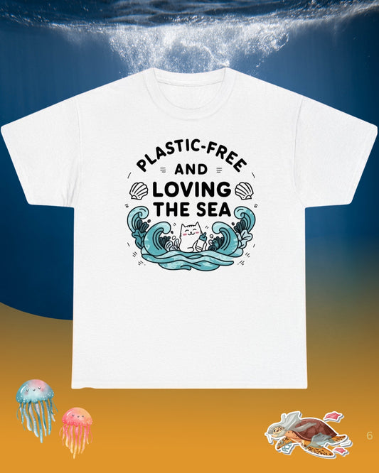 Plastic Free Ocean Cotton T-Shirt