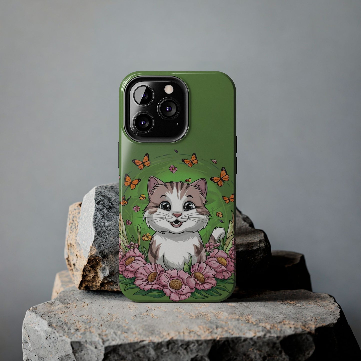 Green Mewsic Wireless Charging Support Tough Case