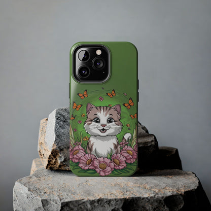 Green Mewsic Wireless Charging Support Tough Case