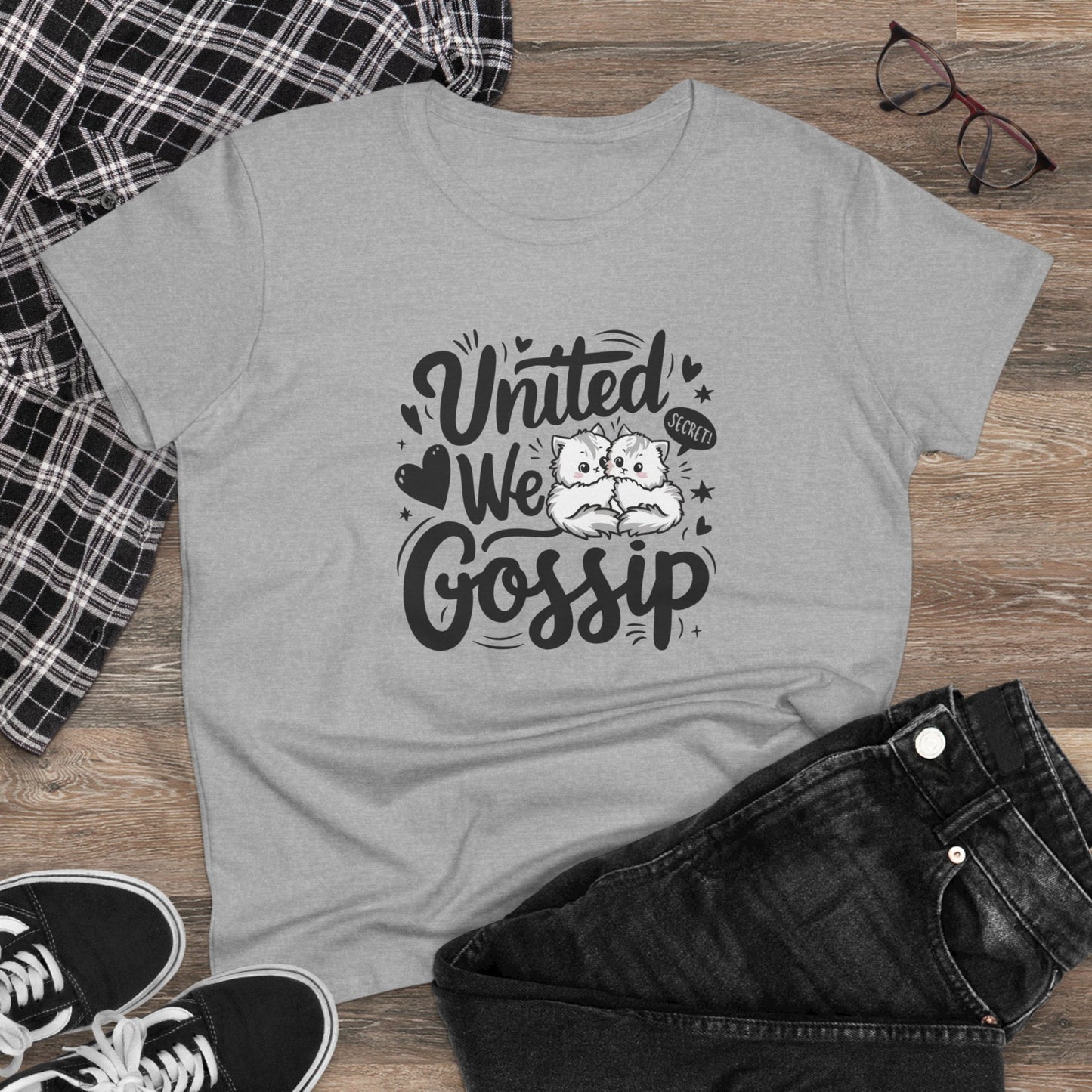 United We Gossip Women Cotton Tshirt