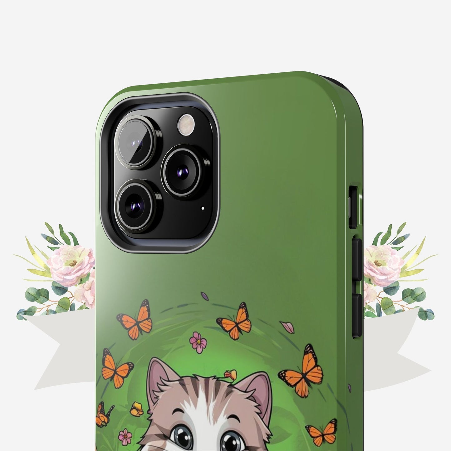 Green Mewsic Wireless Charging Support Tough Case