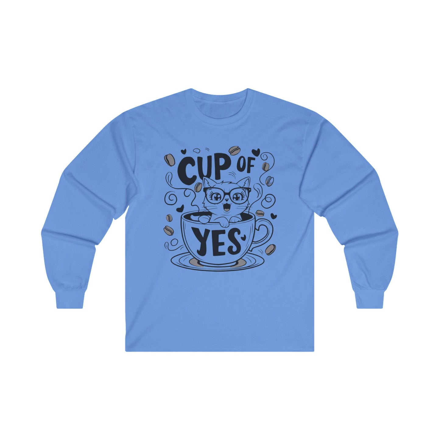 Cup Of Yes Cotton Long Sleeve Tshirt