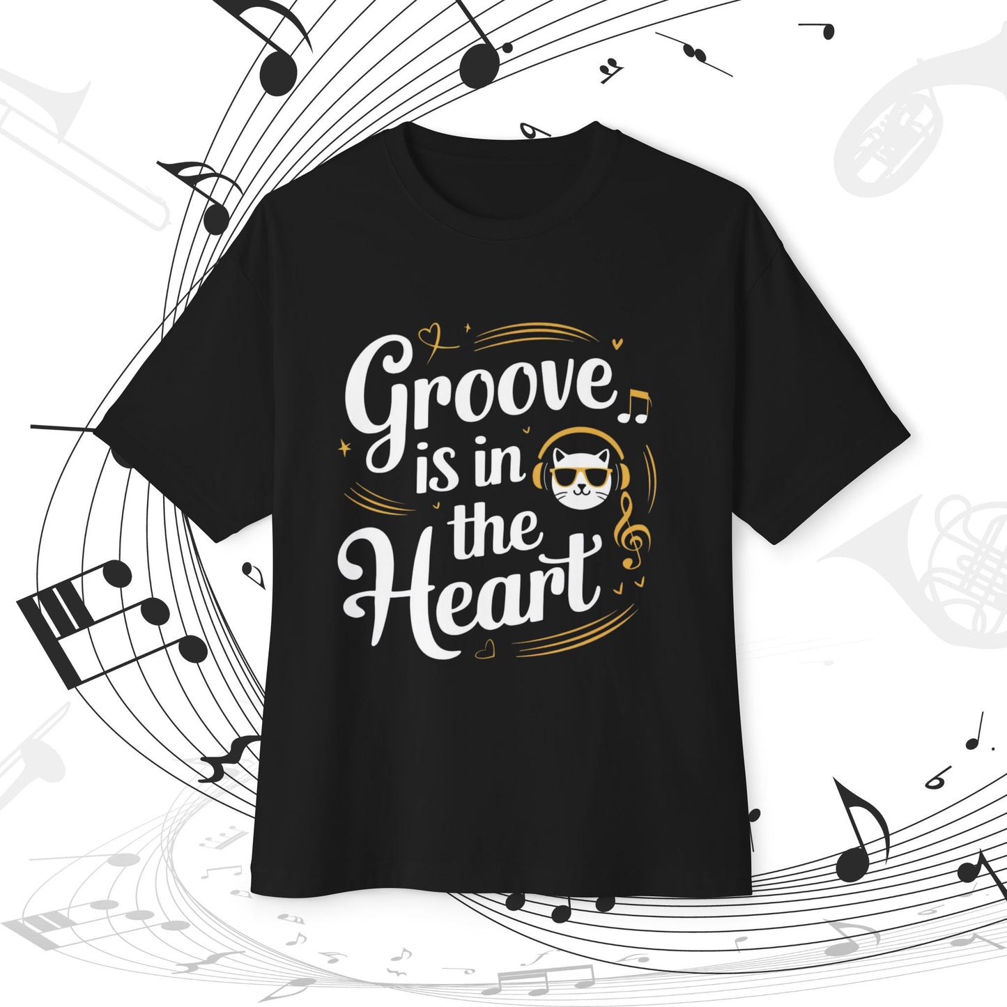 Not Groove In The Heart Unisex Music Oversized Boxy Tee