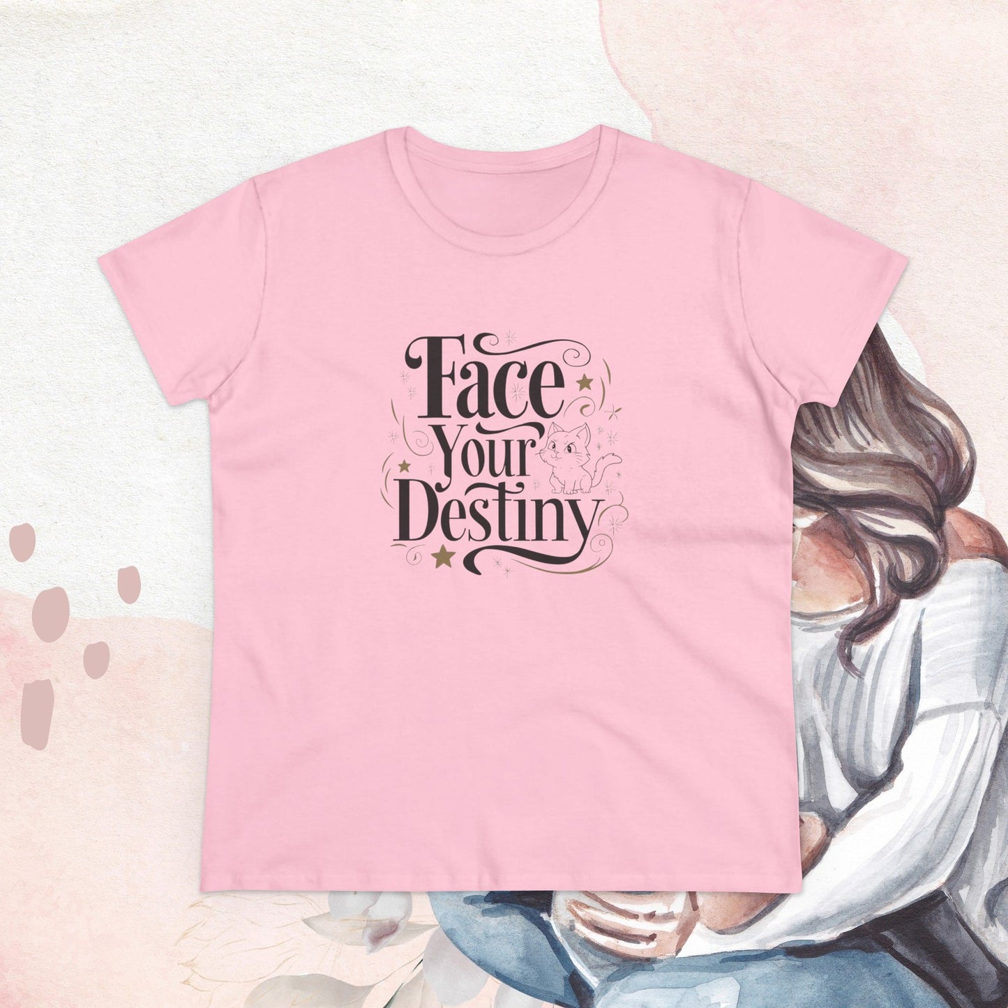 Face Your Destiny Women Cotton Tshirt