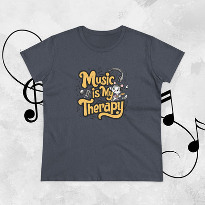 Music Is My Therapy Women Tshirts