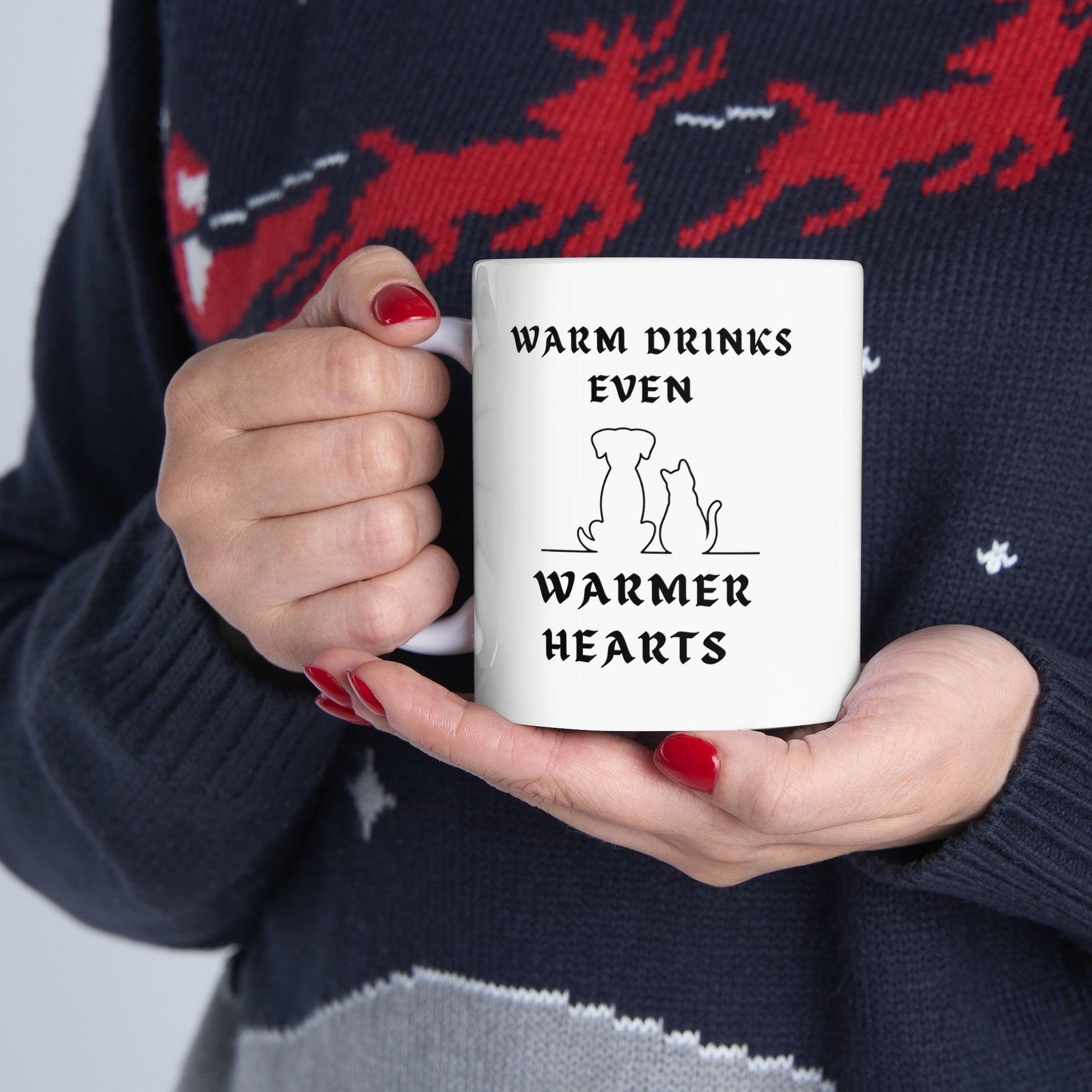 Billien Whisker Warmer Printify 11oz Coffee Mugs Holiday Picks Home & Living Kitchen Mugs Sublimation Valentine's Day Valentine's Day Picks White base
