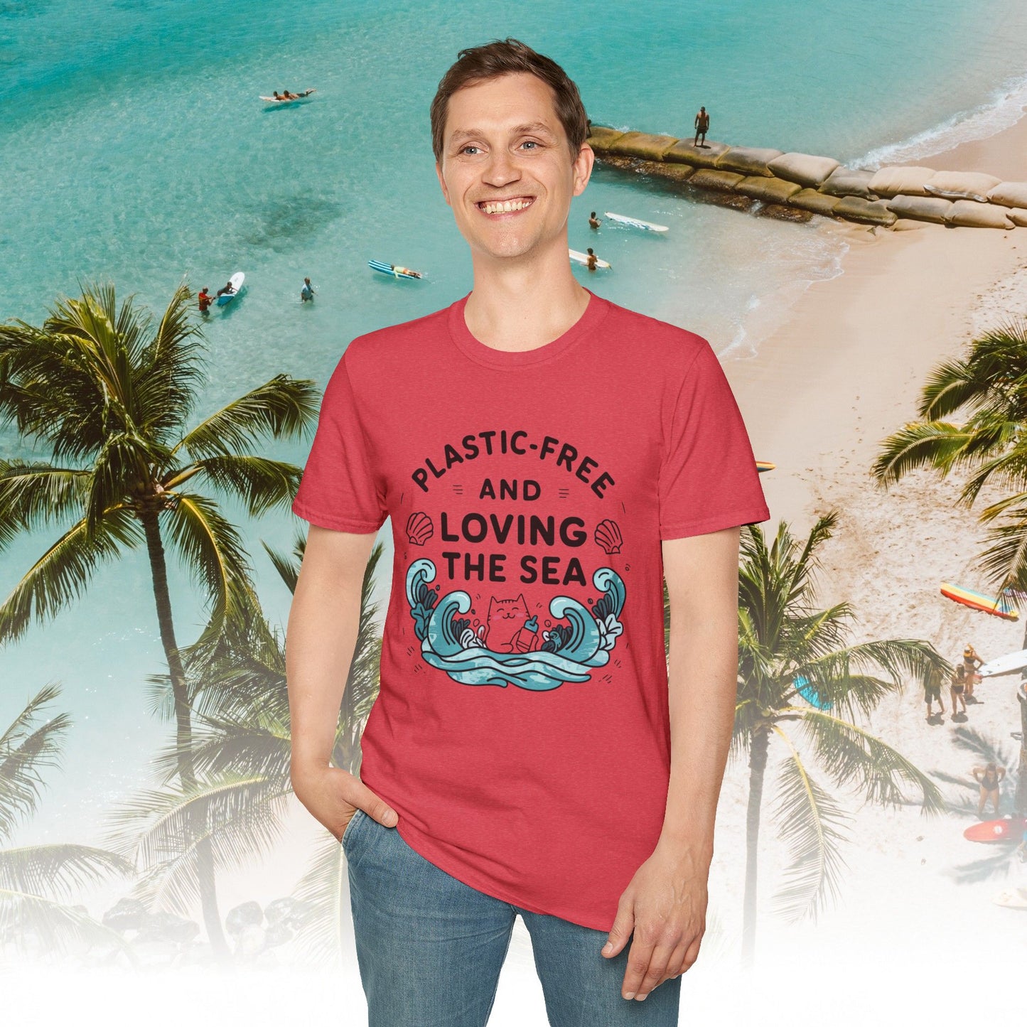 Plastic Free Ocean Cotton T-Shirt