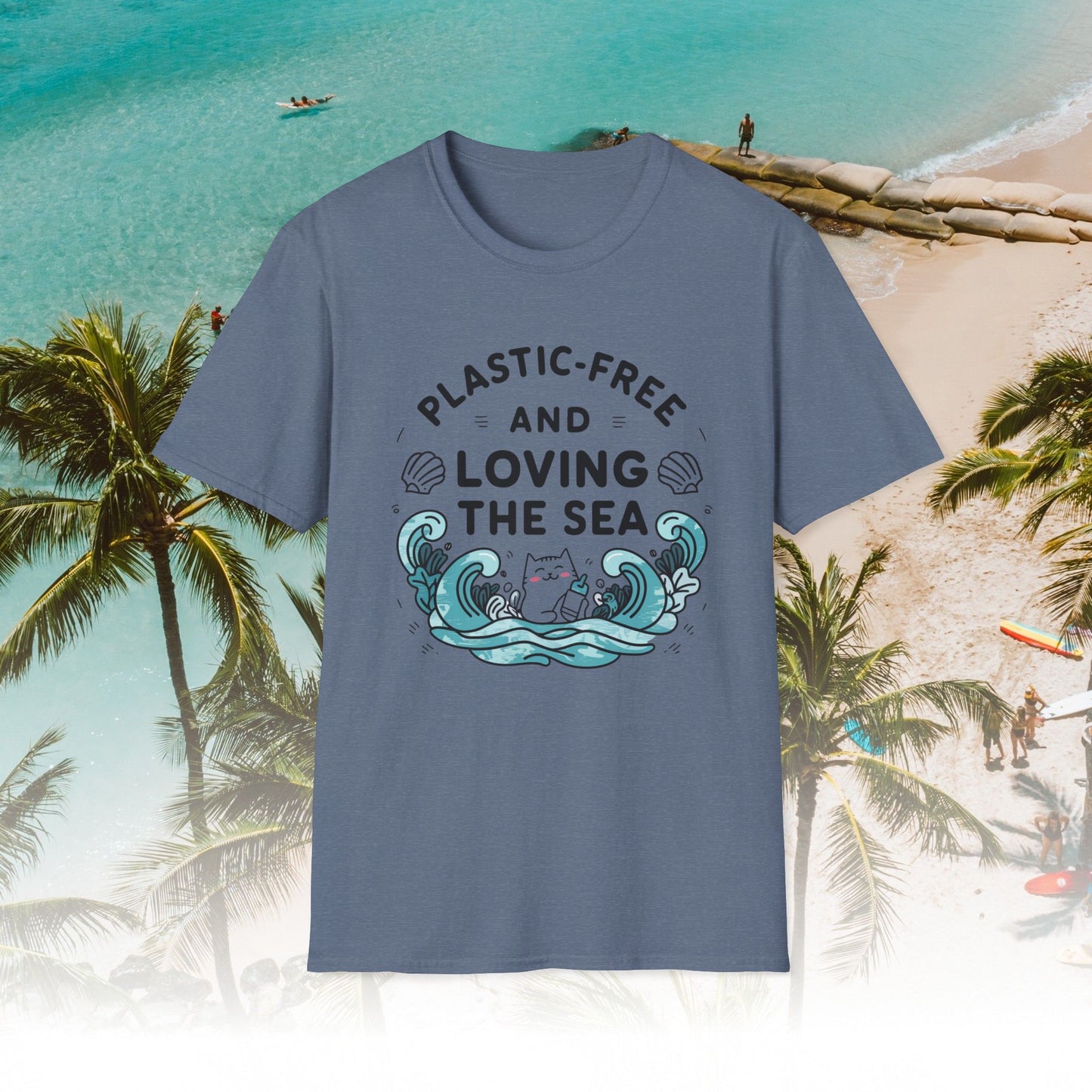 Plastic Free Ocean Cotton T-Shirt