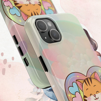Kitten Cuddle Wireless Charging Support Tough Case