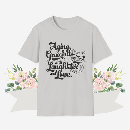 Aging Gracefully With Laughter and Love Cotton Men Tee