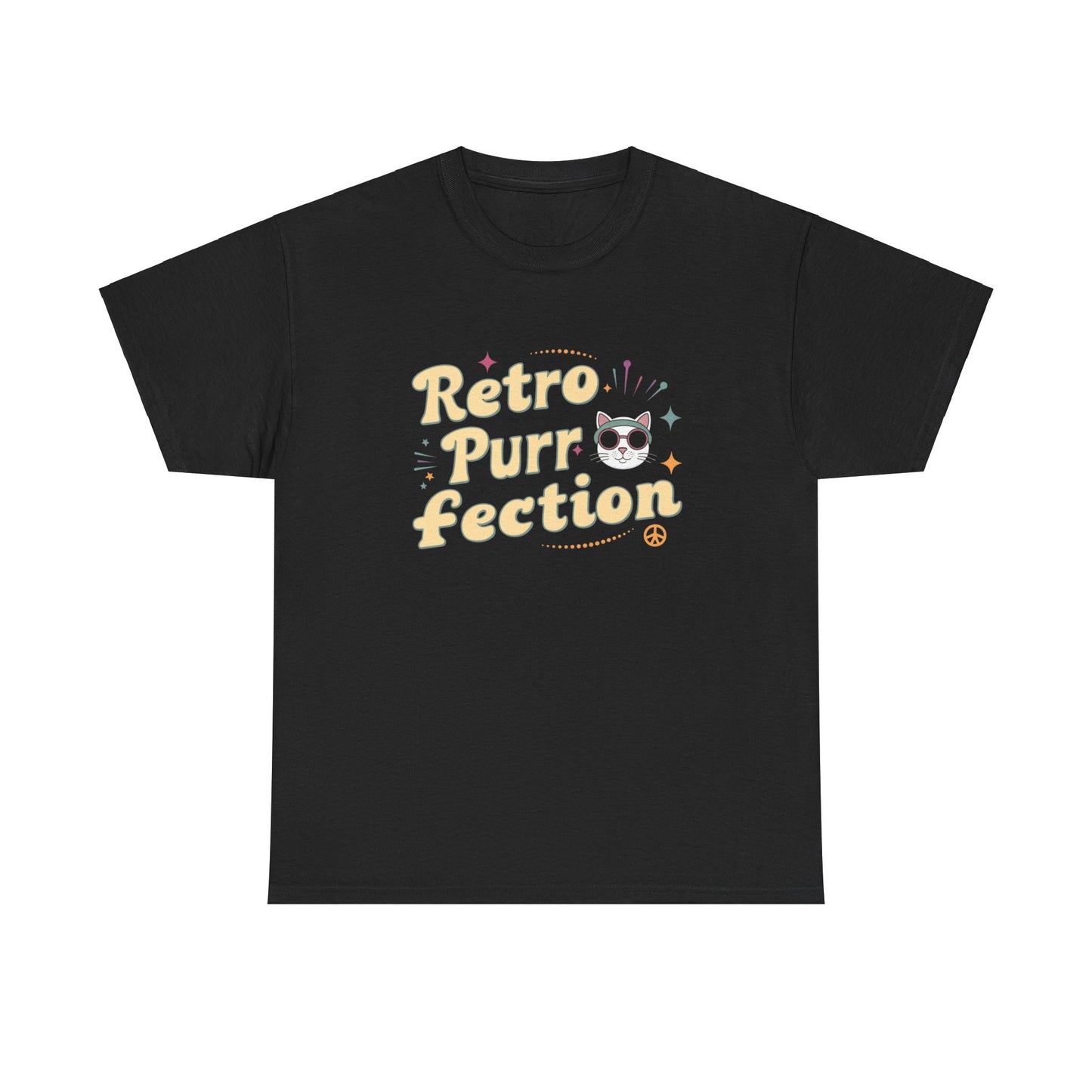 Retro Purr Fection Cotton T-Shirt