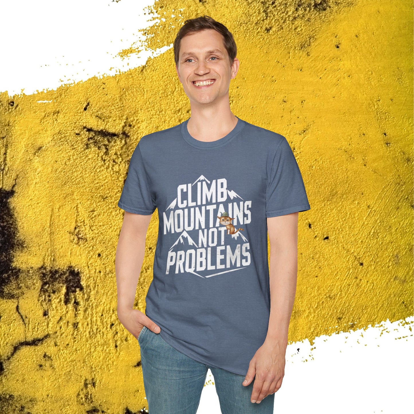 Climb Mountain Cotton Men T-Shirt